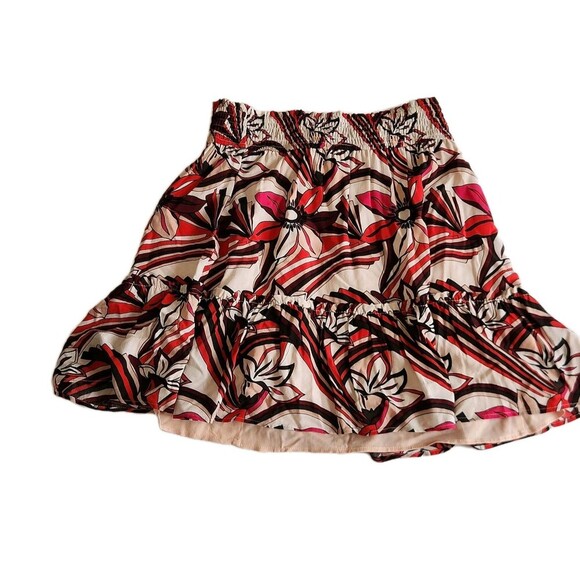 Anthropologie Women's Floral Tiered Skirt SZ XS, Smocked Waist, Boho Style - Picture 1 of 9